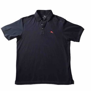 TOMMY BAHAMA Men's Polo Shirt Size M S/S Blue Golf Emfielder Supima Cotton Logo